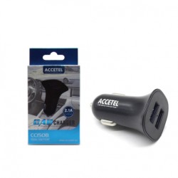 ACCETEL CAR CHARGER CC150B--2.1A DUAL USB PORT BLACK ACCETEL CAR CHARGER CC150B--2.1A DUAL USB PORT BLACK